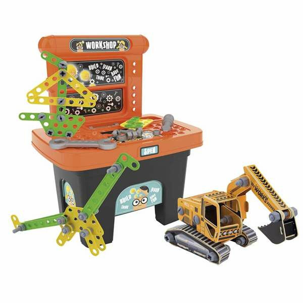 Chicos Briccos Workshop - sæt med legetøjsværktøj, orange (45 × 30 × 58 cm)