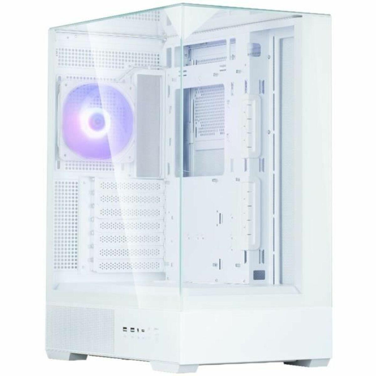 Zalman ATX midi-tower kabinet - hvid, USB‑C, RGB