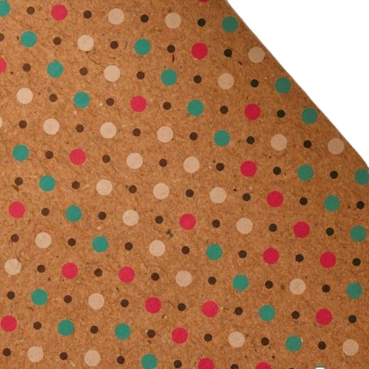 Wonder Wrapper gavepapir - Multifarvet “Points”, rulle 90 m, 31 cm