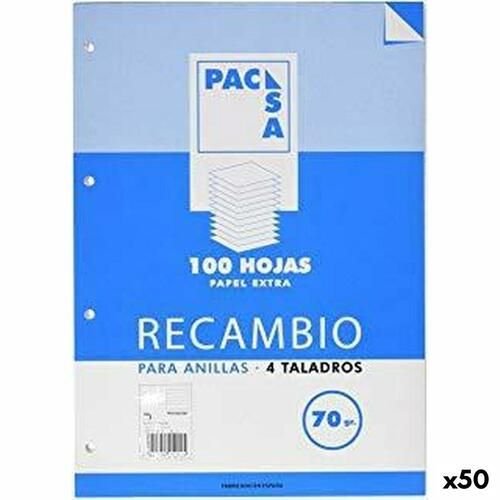 Pacsa A5 løse ark - 100 ark, 4-hullet, 70 g/m² (50 pk)