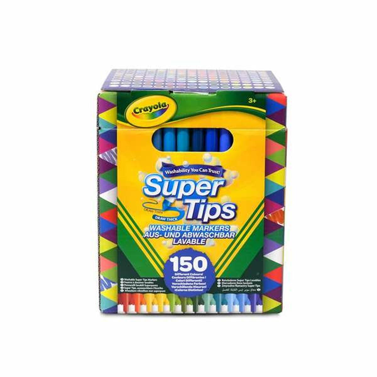 Crayola Super Tips - vaskbare markører, 150 stk.