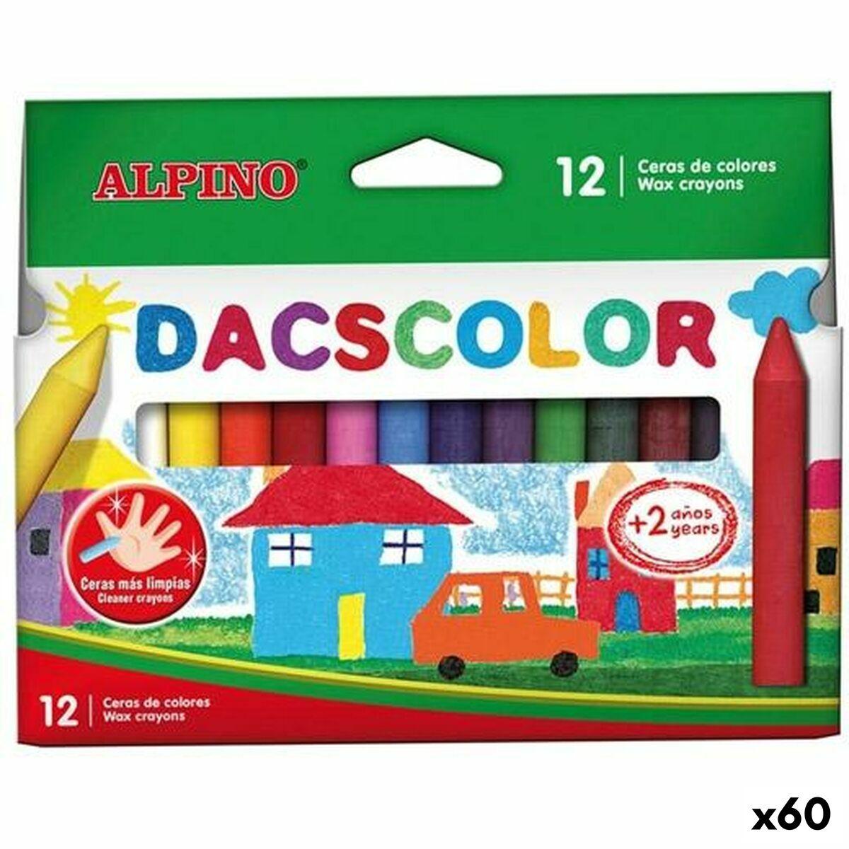 Alpino Dacscolor farvevoks - 12 farver (60 pakker)