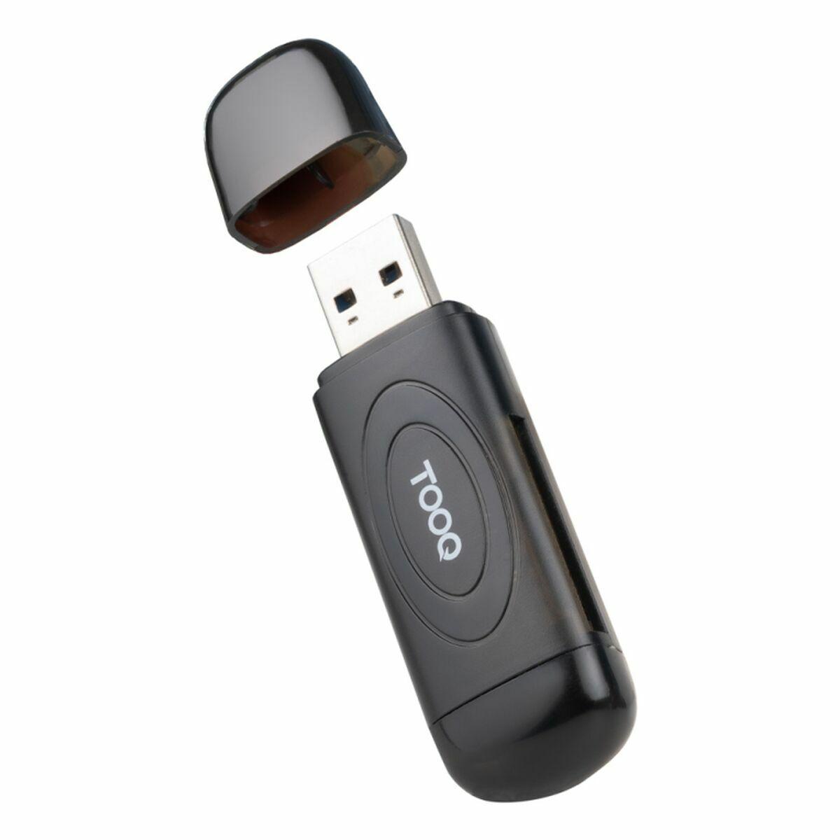 TooQ TQR-3002B kortlæser - USB 3.0, Micro SD, sort