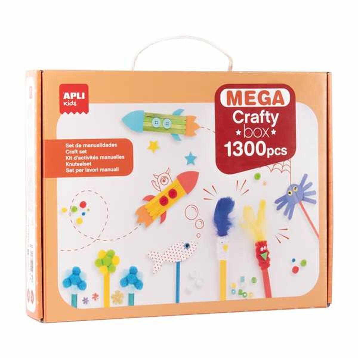 Apli Kids Mega Crafty Box - Håndværkssæt, multifarvet (+3 år)