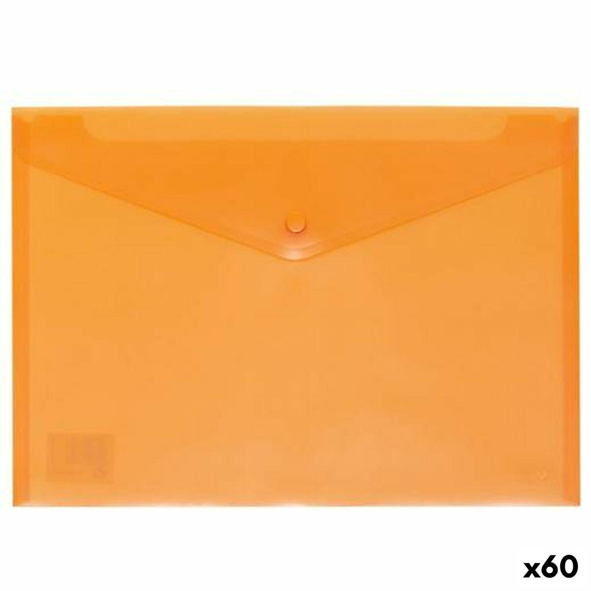 Grafoplas dokumentmappe med flap - A4, orange, polypropylen (60 stk.)