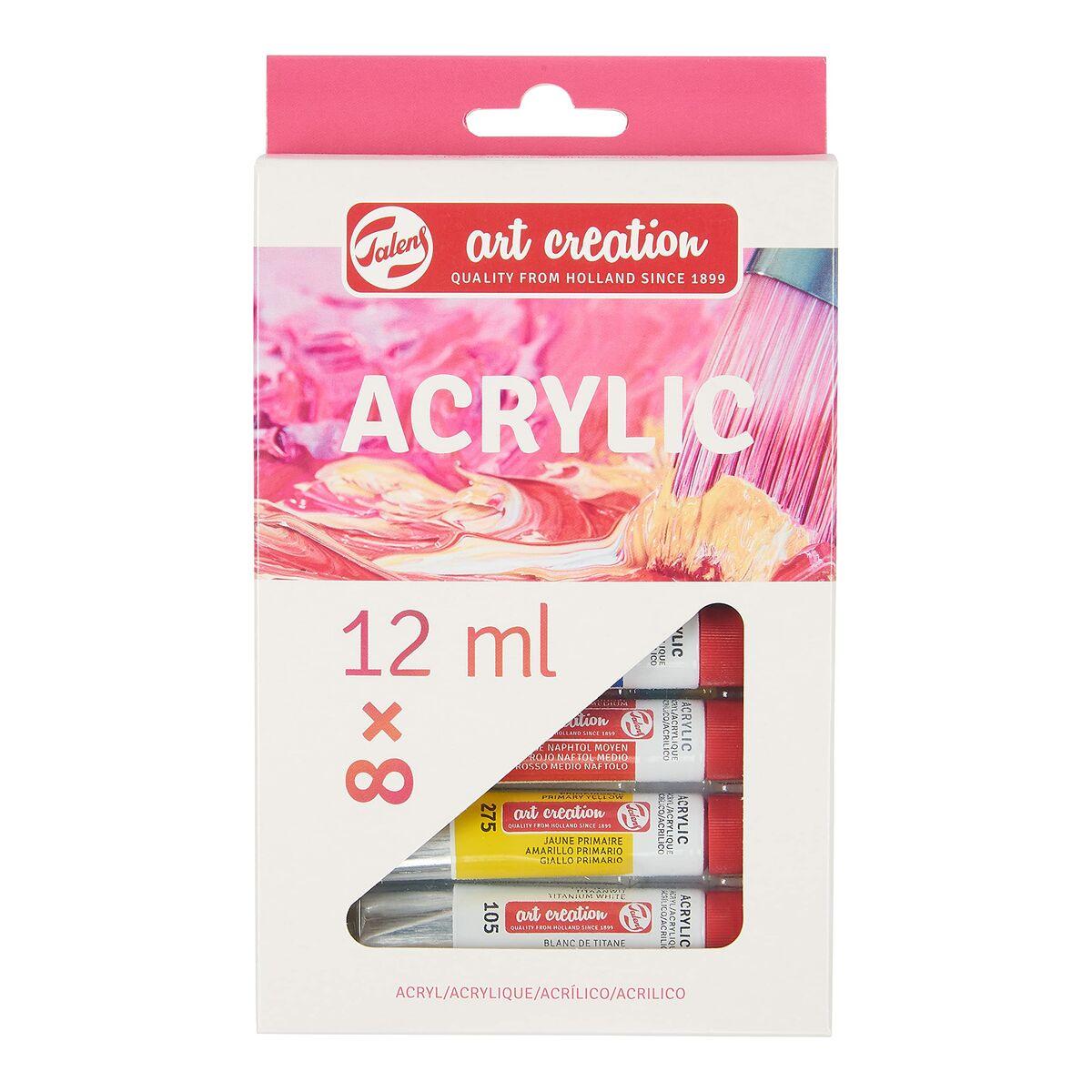 Talens akrylmaling sæt - 8 farver á 12 ml