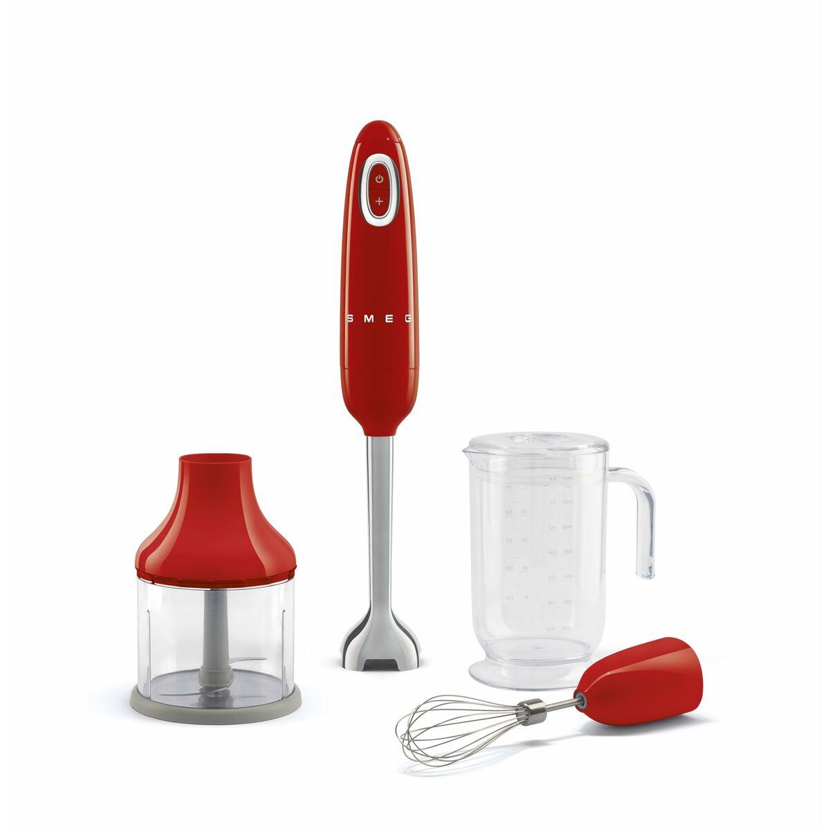 Smeg HBF03RDEU stavblender med tilbehør, rød, 700 W
