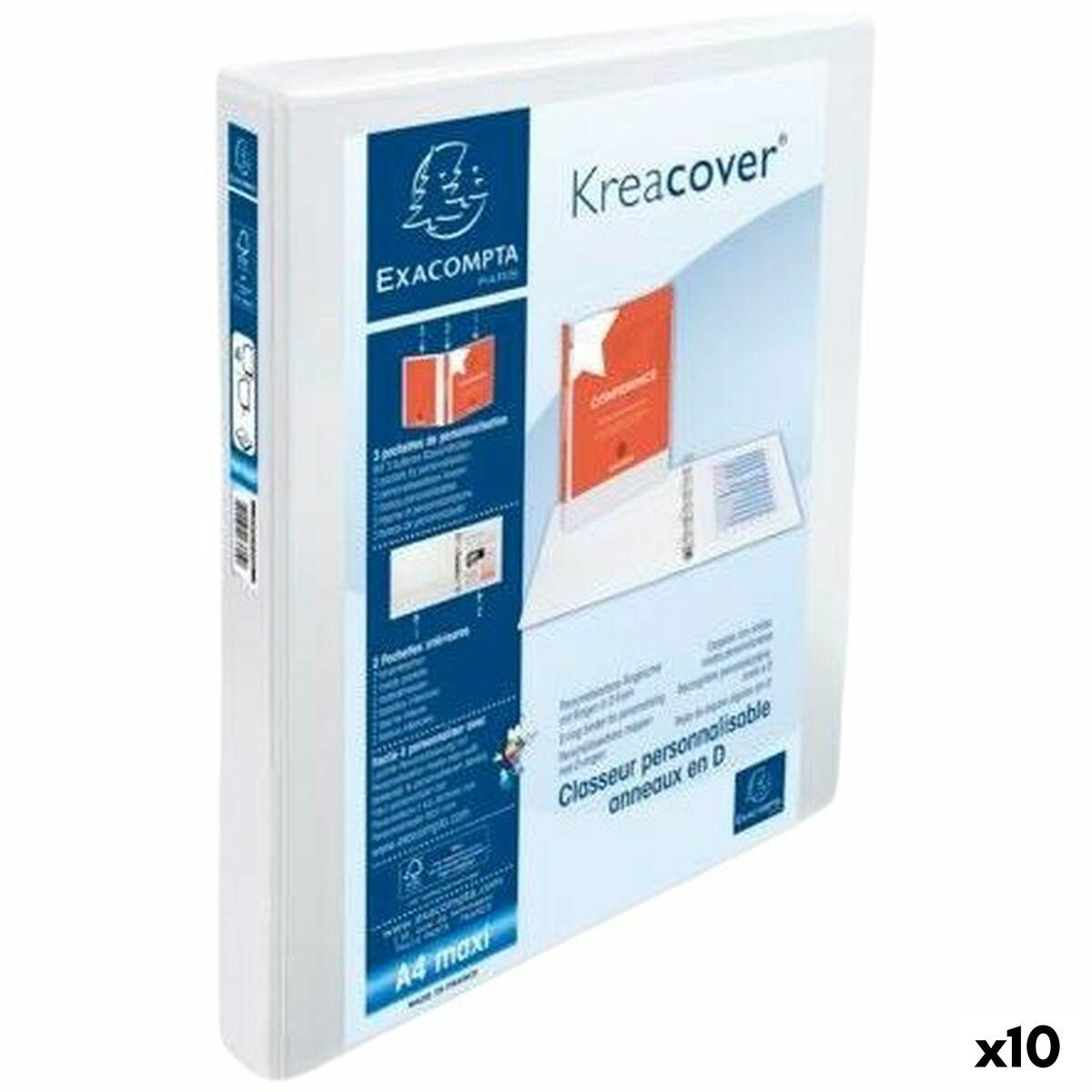Exacompta KREACOVER ringbind Hvid A4+ - 10 stk. billede