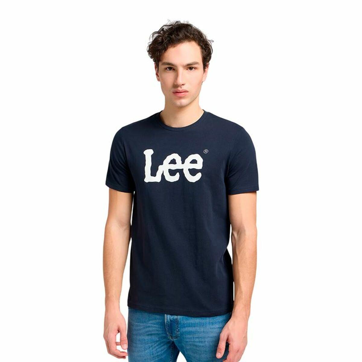 Lee Wobbly Logo Tee herre T-shirt, marineblå, kortærmet - L