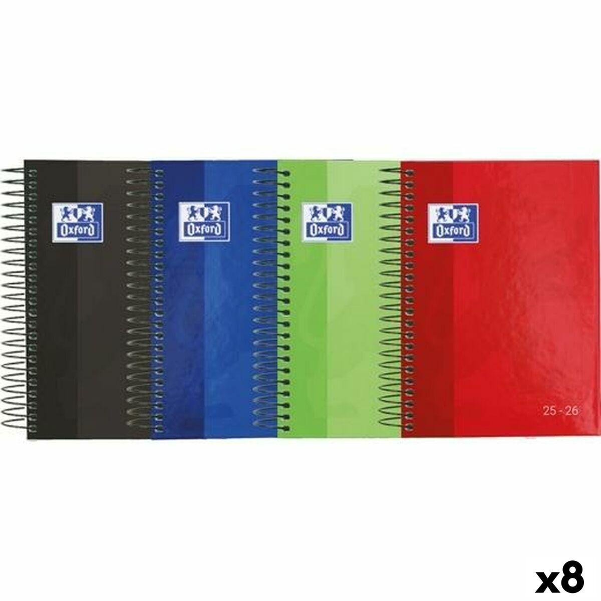 Kalender dagbog Oxford 1/8 12 × 18 cm 2025-2026 - 8 stk.