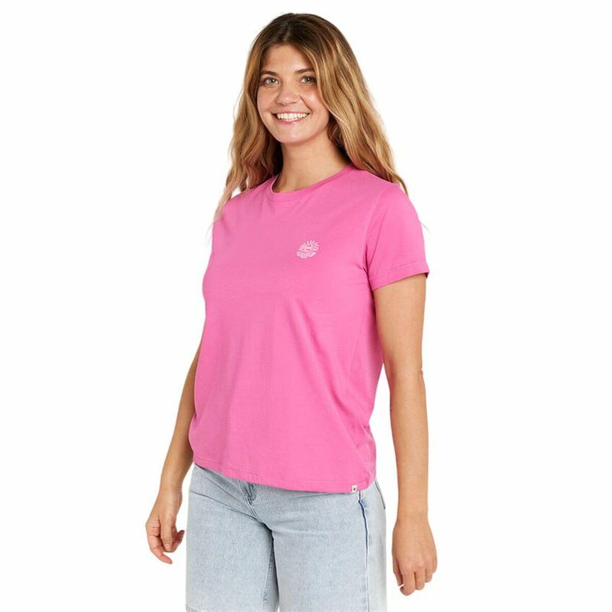 Rip Curl Re-Entry Crew Tee dame T-shirt, kortærmet, Pink Fuchsia - M