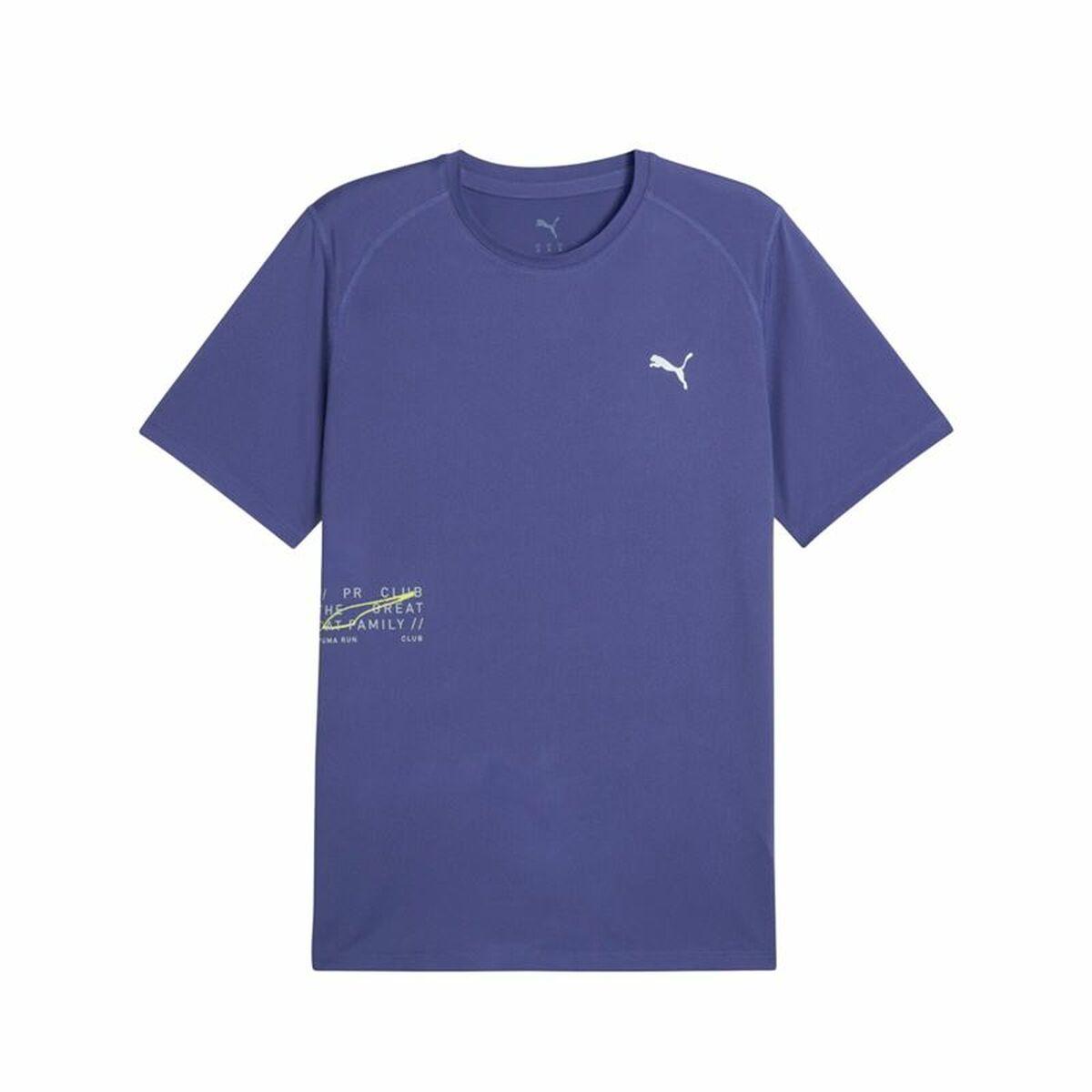 Puma Run Graphic kortærmet løbe T-shirt til mænd, blå (L)