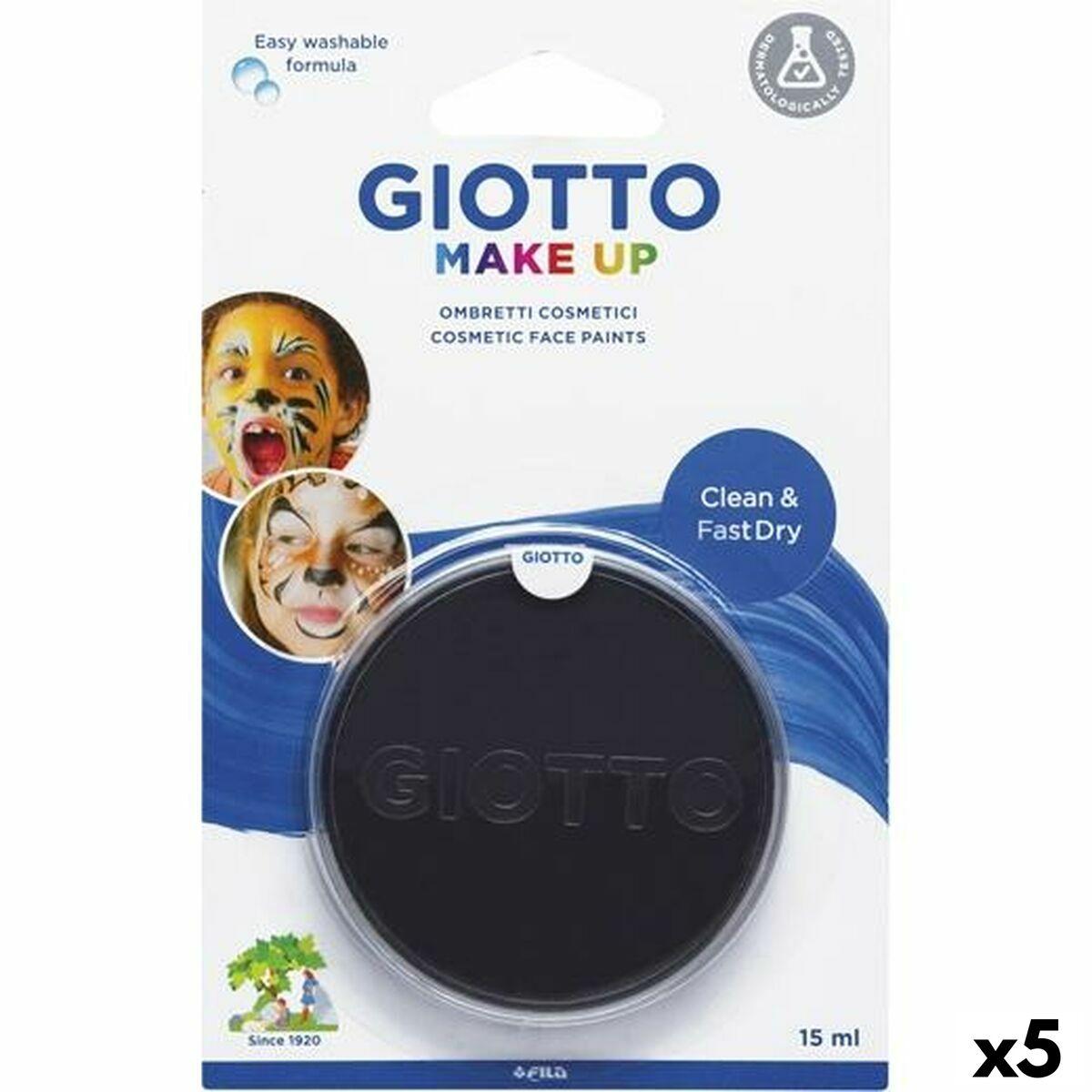 Giotto ansigtsfarve - Sort 15 ml (pakke med 5)