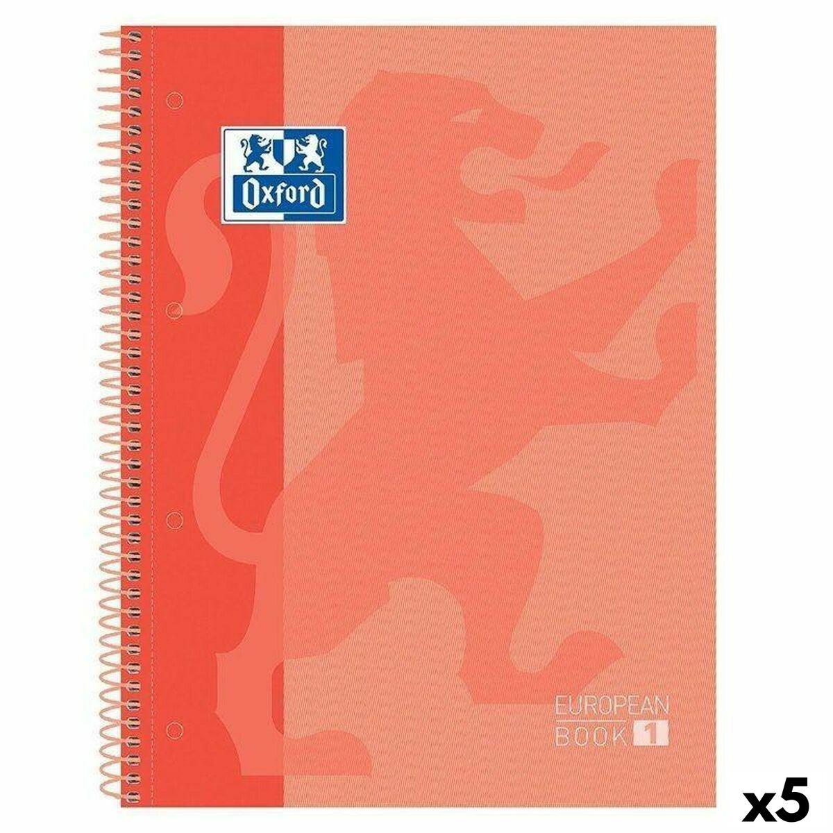 Oxford CLASSIC EuropeanBook notesbog A4, fersken - 80 ark (5-pak)