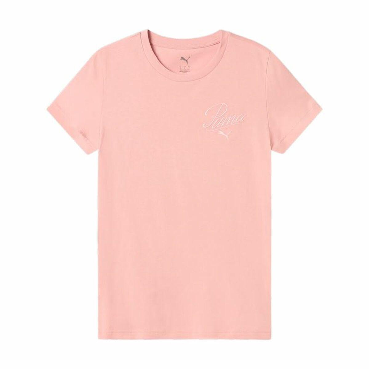 Puma Essentials Script kortærmet T-shirt til kvinder - Pink (XS)