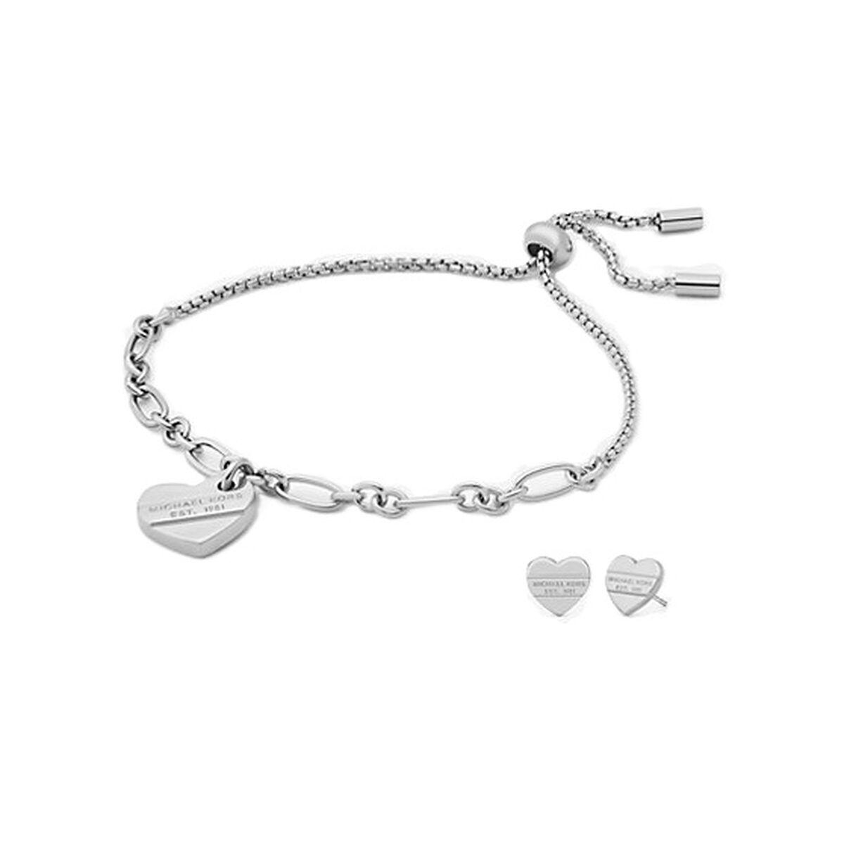 Michael Kors sæt med armbånd og øreringe - sølvfarvet rustfrit stål
