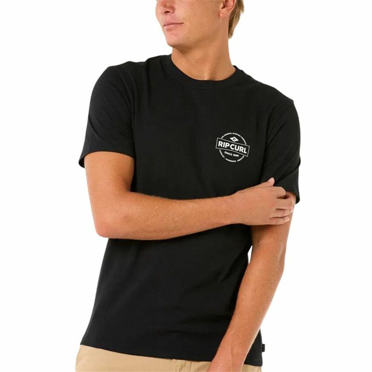 Rip Curl Staple T-shirt til mænd, kortærmet - Sort (L)