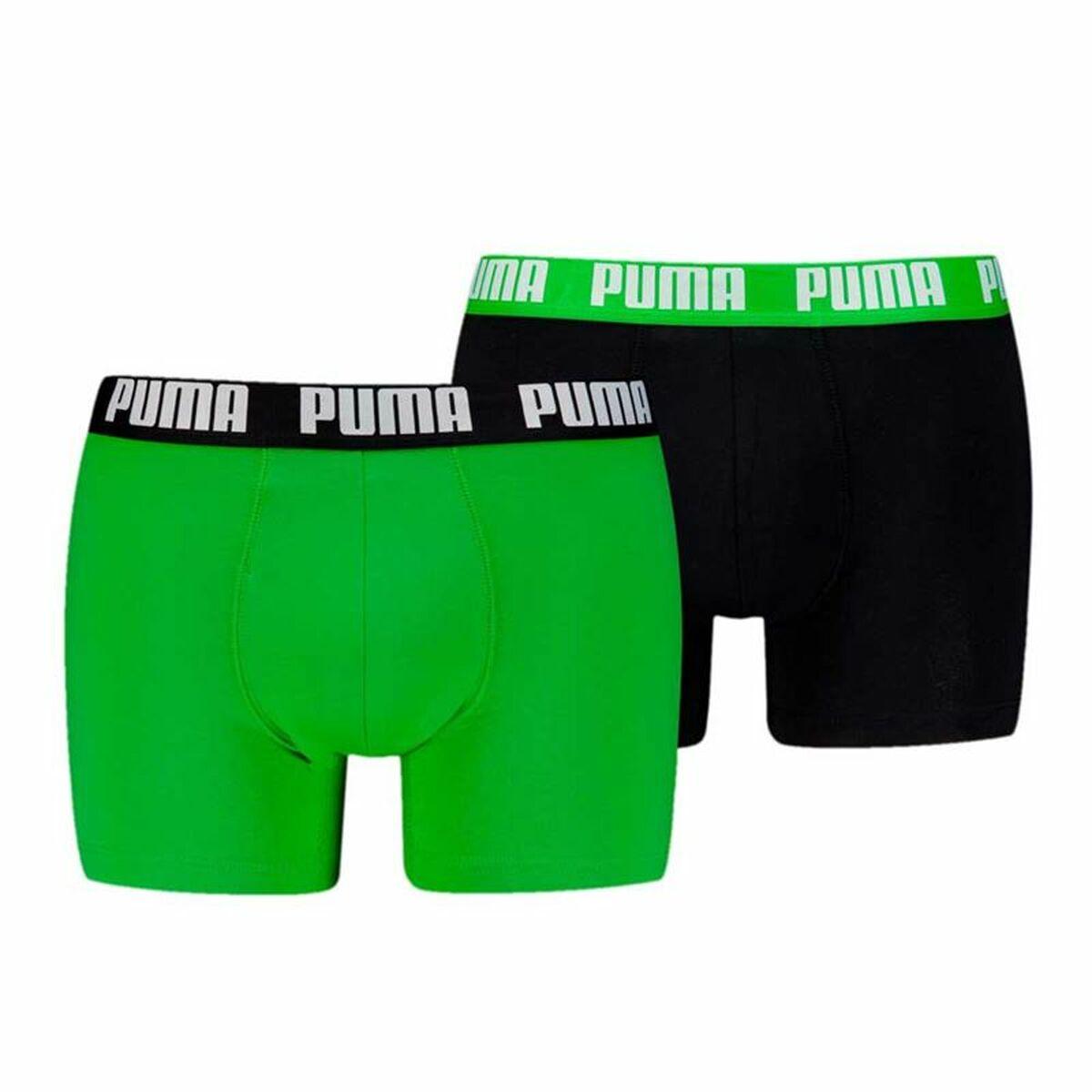 Puma boxershorts til mænd - Everyday Basic 2-pack, sort/green, str. XL