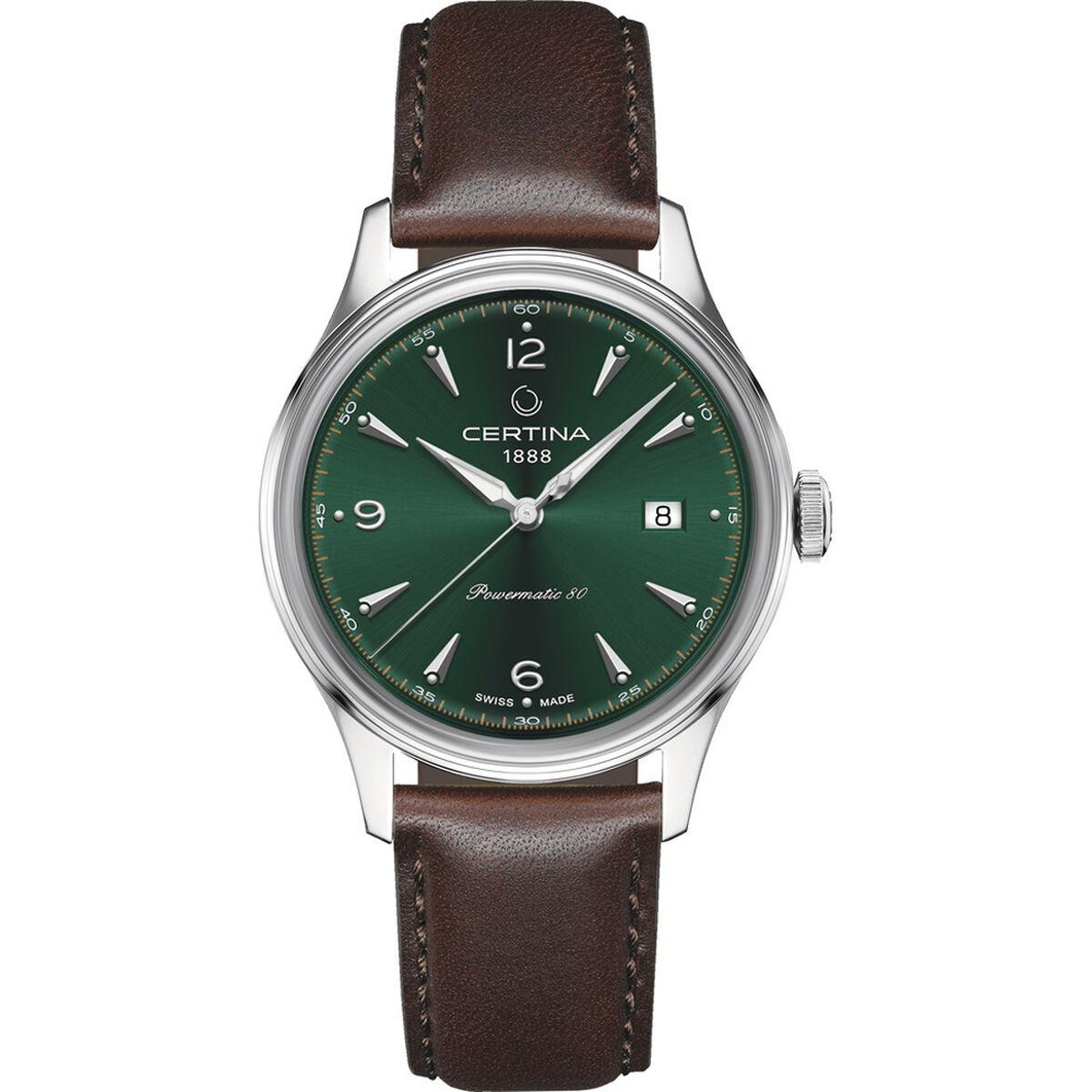 Certina herreur C038.407.16.097.00 - automatisk, grøn skive (Ø 41 mm)