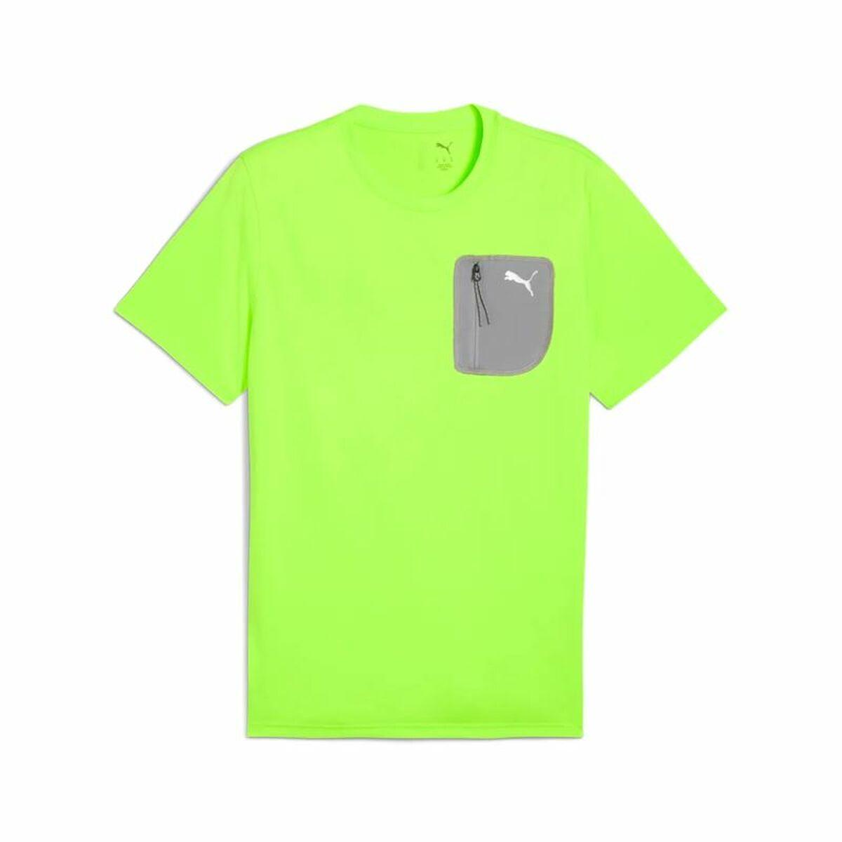 Puma M Flex Pocket Tee herre T-shirt - limegrøn, kortærmet (XL)