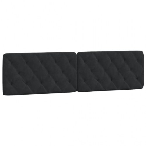 Sengeramme med LED uden madras 200 x 200 cm - sort velour