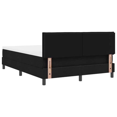 Boxmadras med topmadras med madras Sort 160 x 200 cm Stof