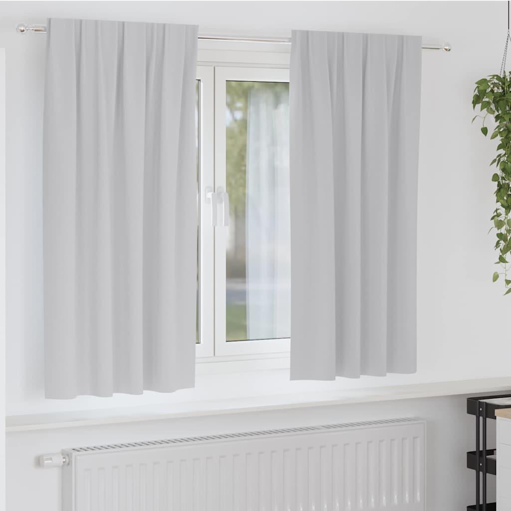 Mørklægningsgardiner med gardiner Lysegrå Polyester billede