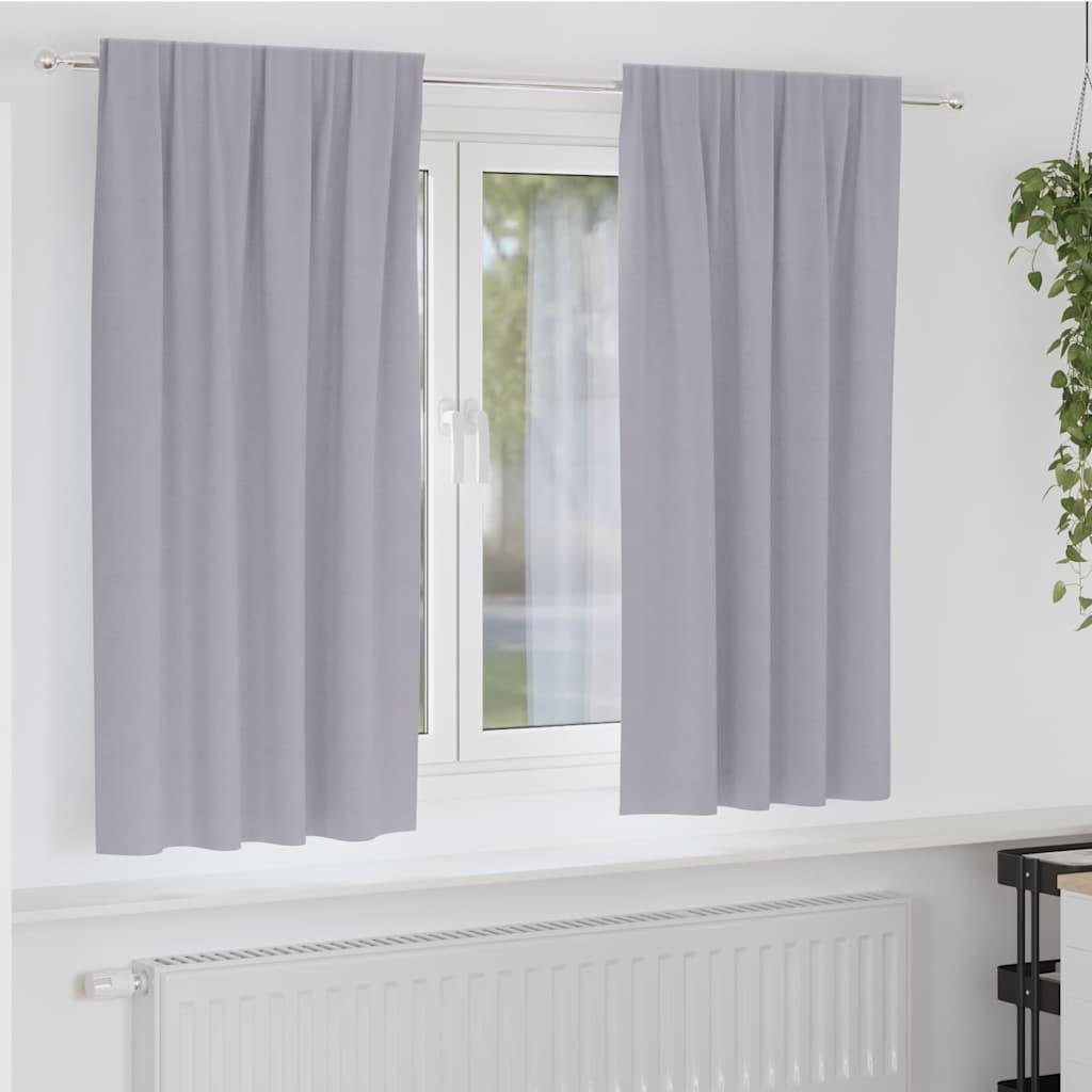 Mørklægningsgardiner med gardiner Metal Grey Polyester billede