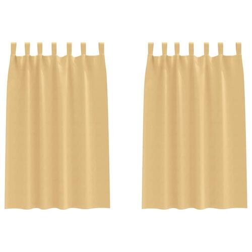 Gardiner med gardiner 2 stk Beige Polyester