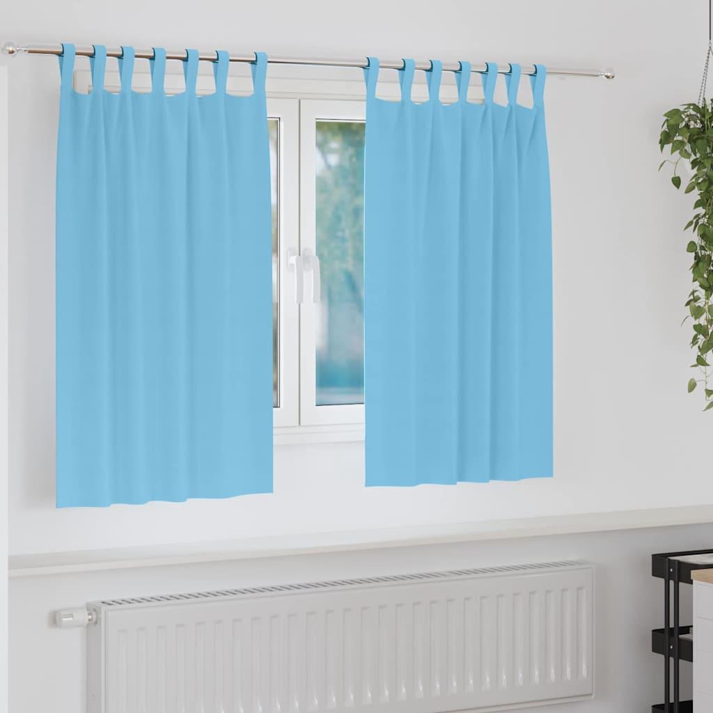 Mørklægningsgardiner med gardiner Lys blå Polyester billede