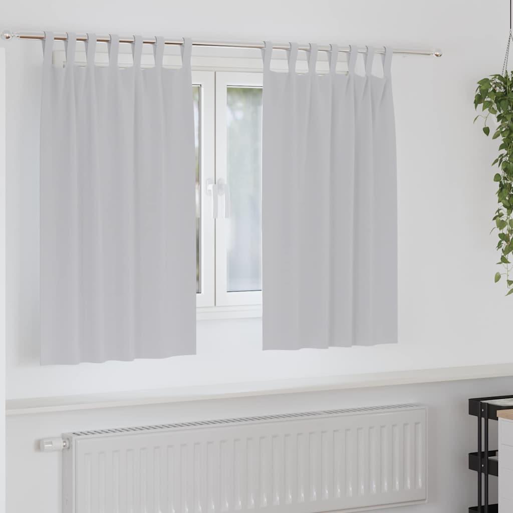 Mørklægningsgardiner Med Ringe 2 Dele 140 X - Lys grå / 140 cm / Tab tops