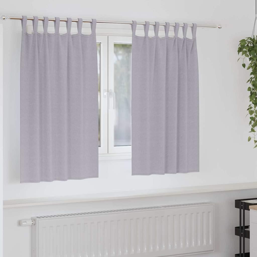 Mørklægningsgardiner med gardiner Metal Grey Polyester billede