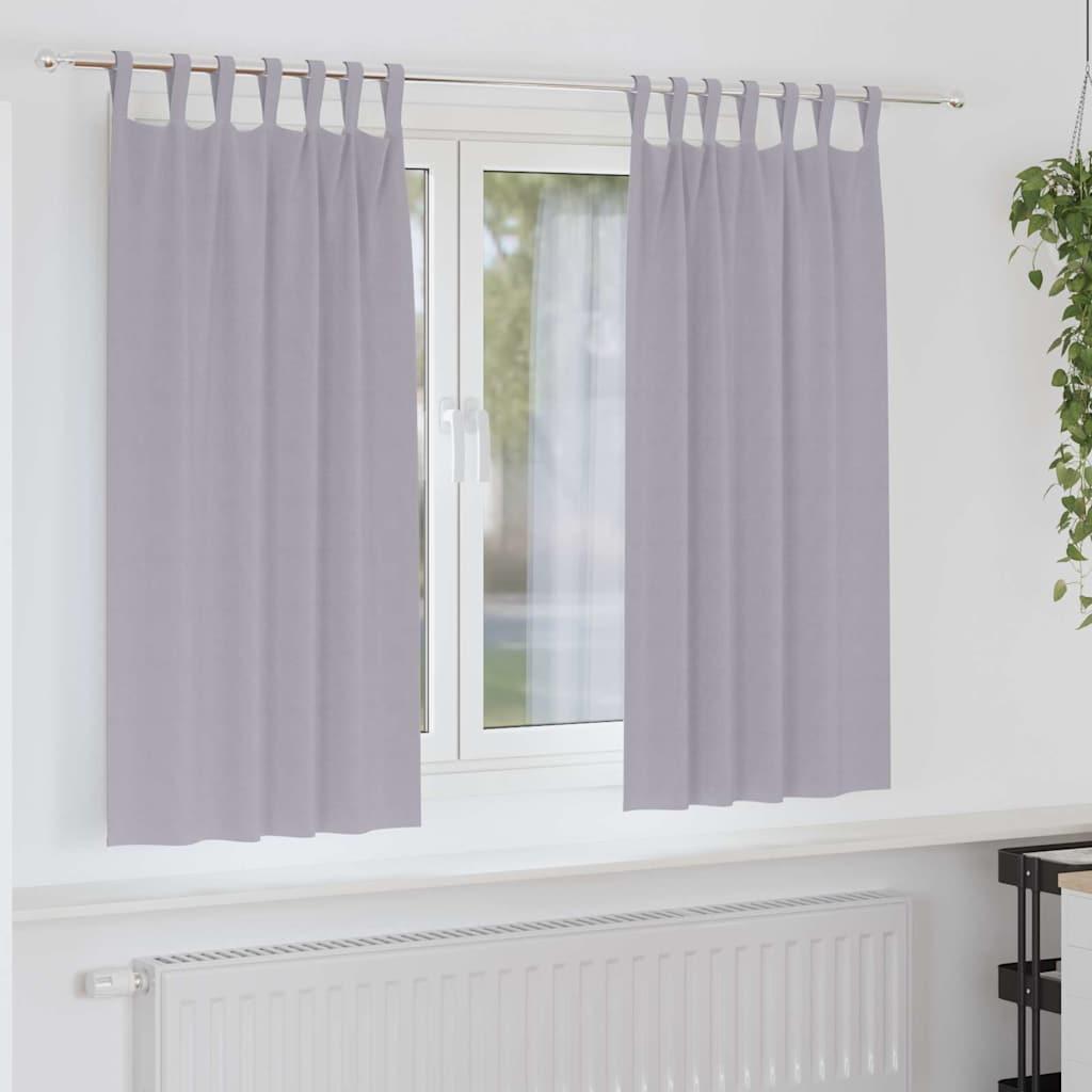 Mørklægningsgardiner med gardiner Metal Grey Polyester billede
