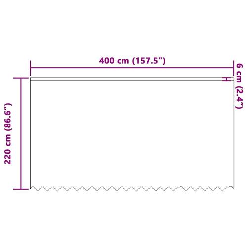Gardiner med gardiner Hvid 400 x 220 cm Polyester