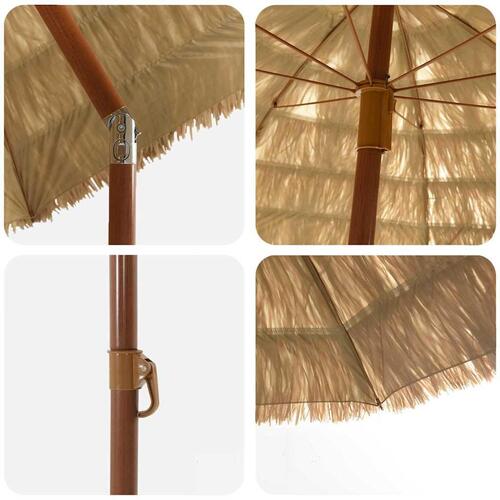 Strand Parasol Brun Ø 265 x 267 cm Stål