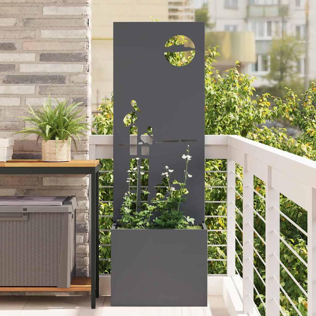 Havest vase med dekorativ panel Antracit 50 x 140 cm