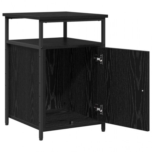 Sengeborde 2 stk. i sort eg - 40 x 42 x 60 cm