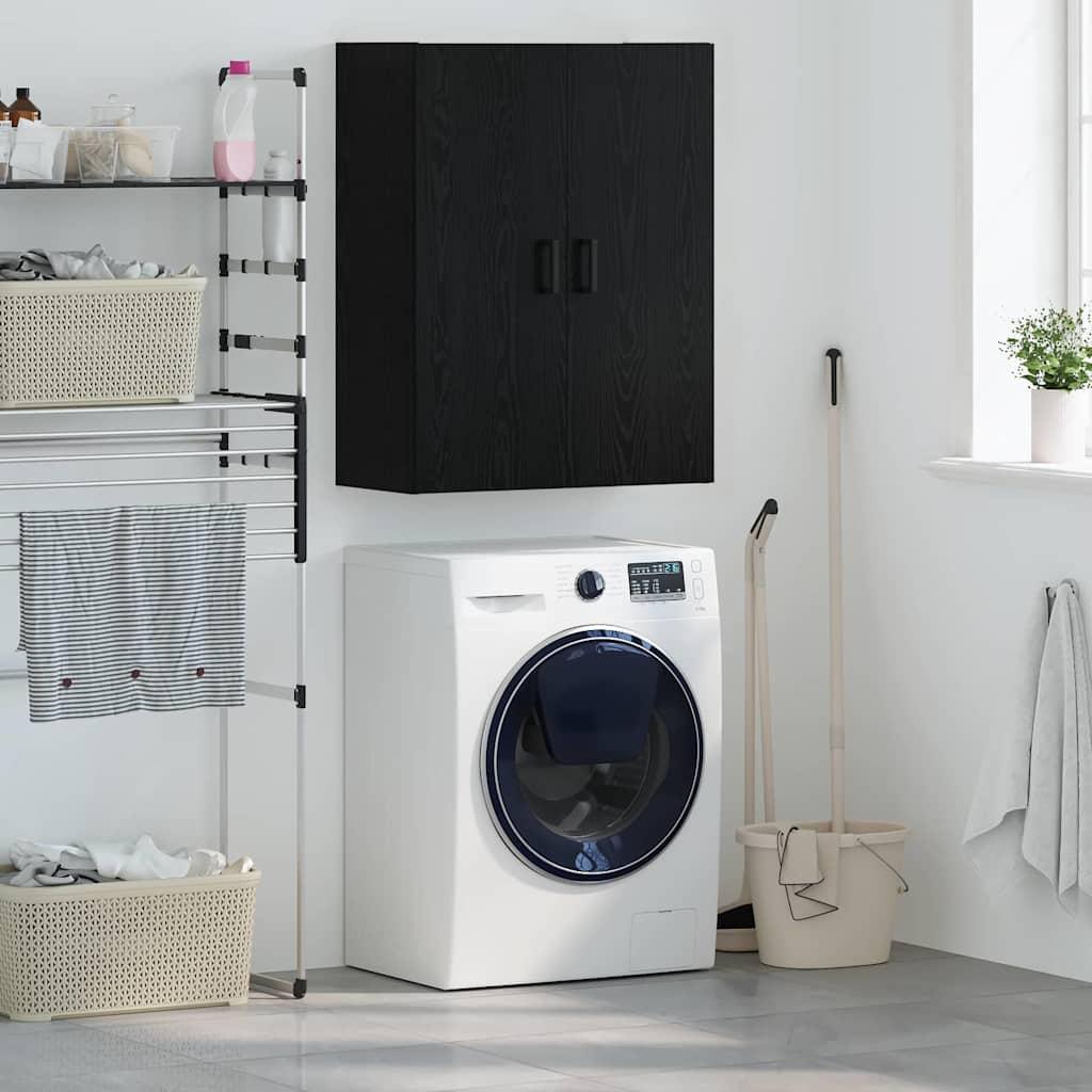 Vægskab Vægmonteret Sort 69.5 x 34 x 90 cm Konstrueret træ