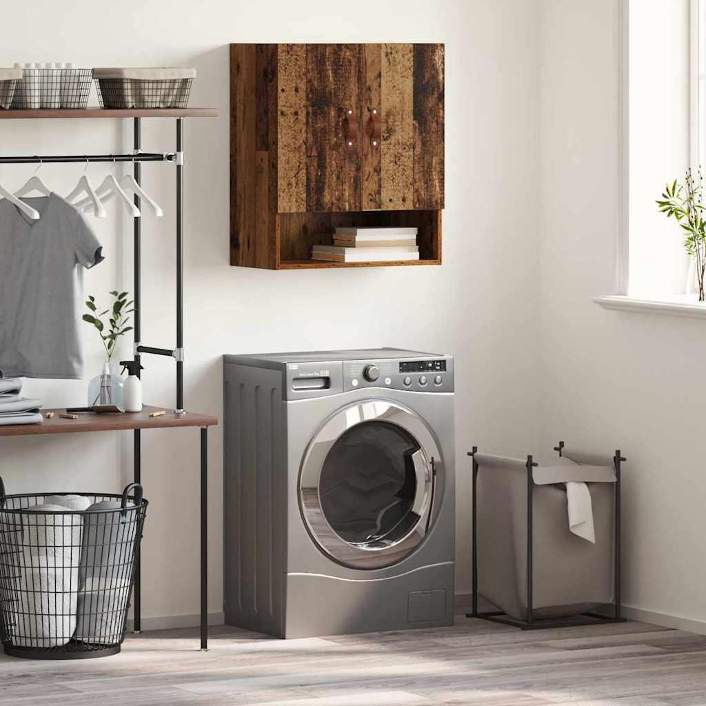 Vægskab Vægmonteret Gammelt træ 60 x 31 x 70 cm Konstrueret træ