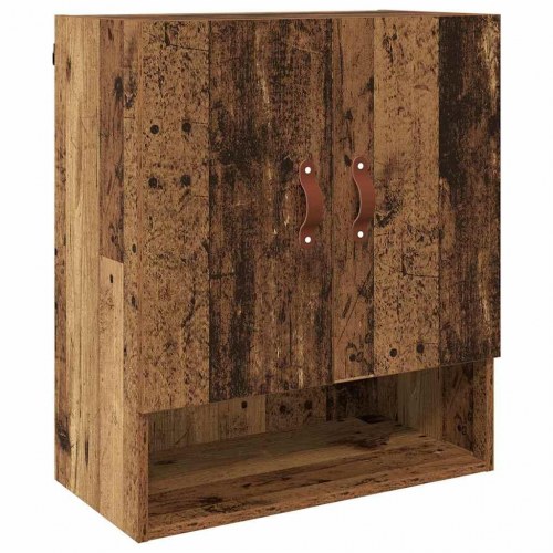 Vægskab 60 x 31 x 70 cm i konstrueret træ - gammelt træ