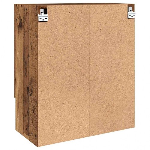 Vægskab 60 x 31 x 70 cm i konstrueret træ - gammelt træ