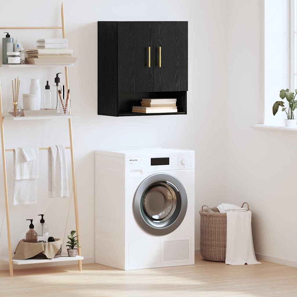 Vægskab Vægmonteret Sort eg 60 x 31 x 70 cm Konstrueret træ