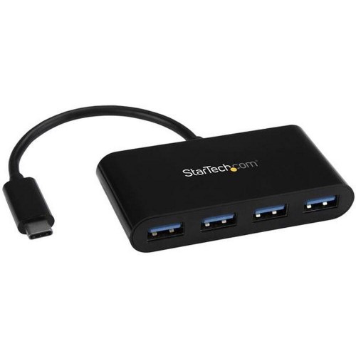 USB hub USB‑C til 4x USB‑A 3.2 - StarTech HB30C4AB, sort