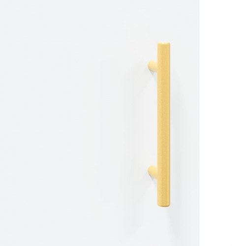 Vægskab 34,5×34×90 cm - hvid glaslåge