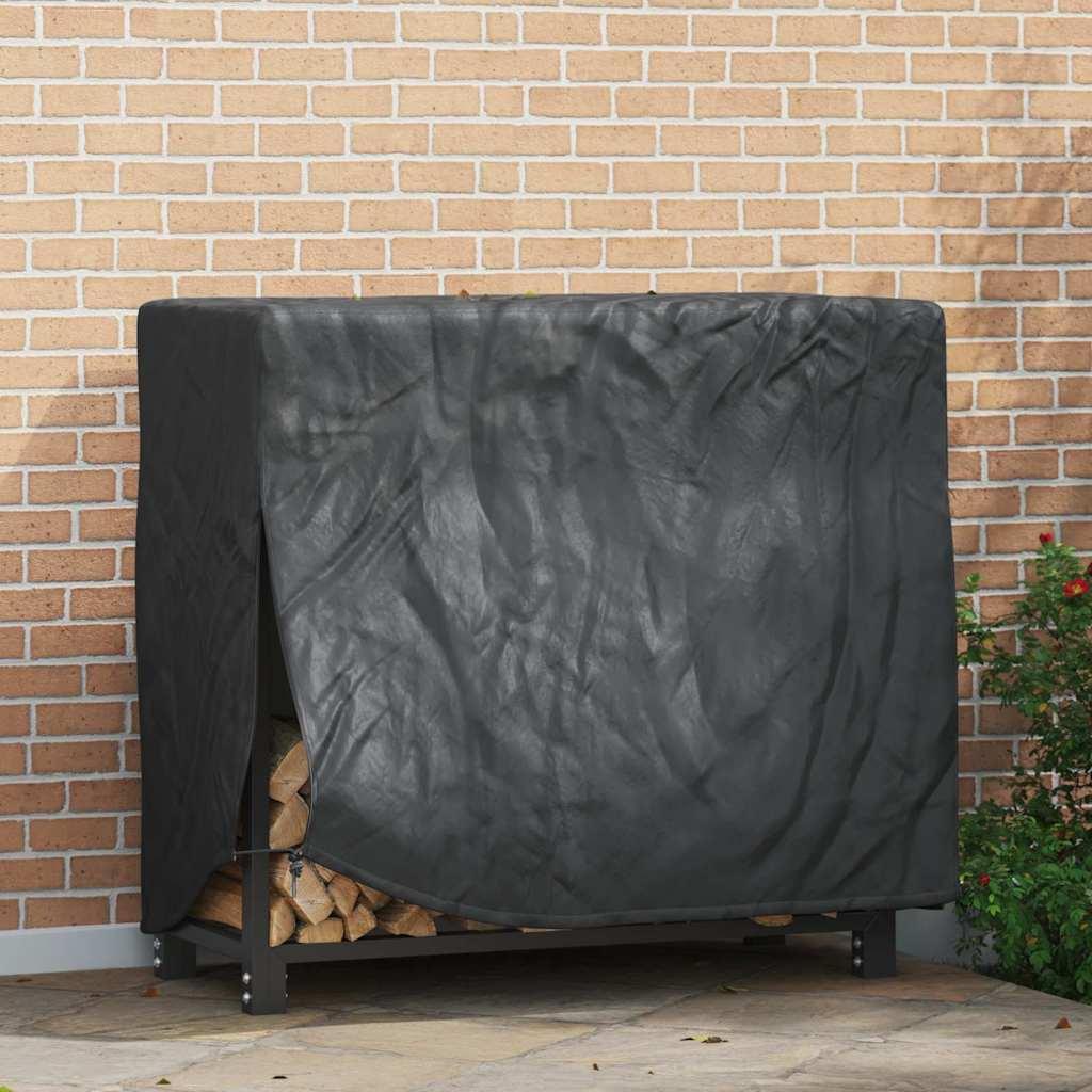 Brændestabelafdækning 61 × 122 × 106 cm - sort 420D oxfordstof