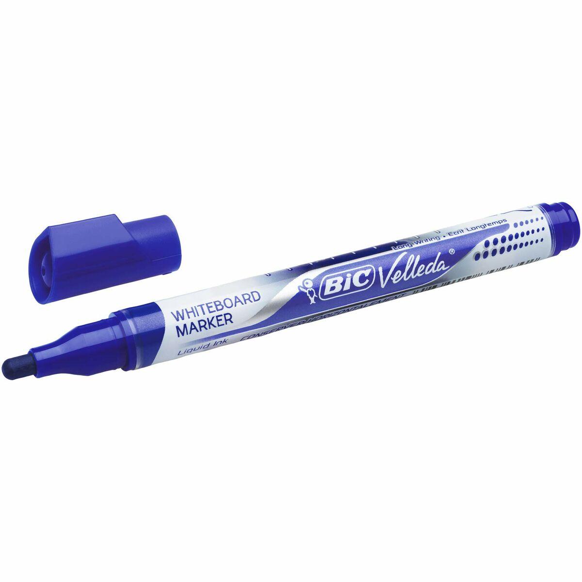 Bic Velleda whiteboardmarkør - blå, 12 stk (2,2 mm)