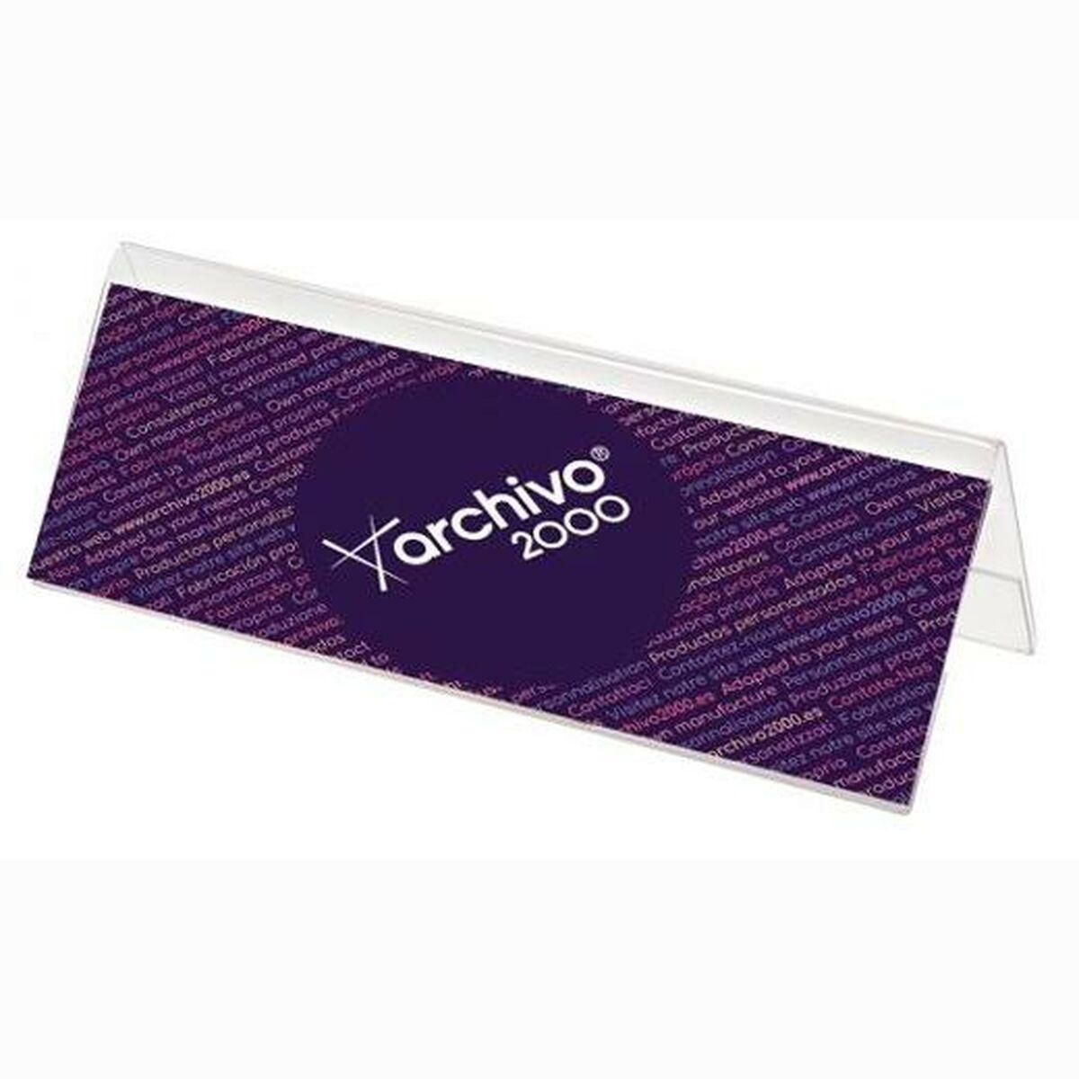 Archivo 2000 disk-display i gennemsigtig akryl - 11 × 30 × 9,5 cm
