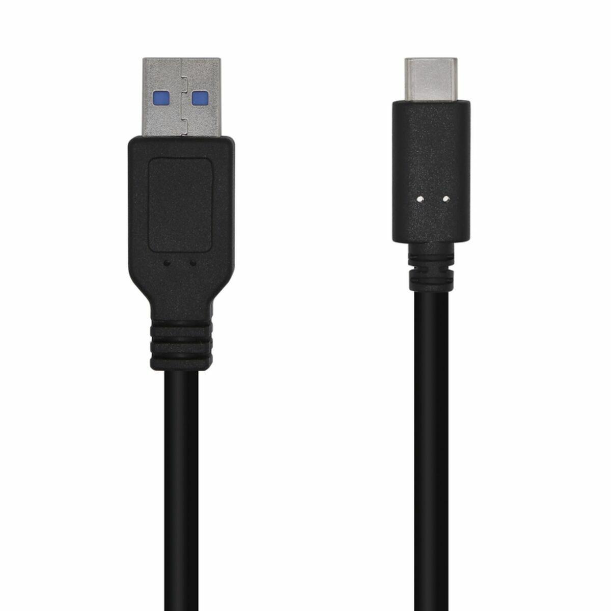 Aisens USB A til USB-C-kabel - Sort, 1,5 m