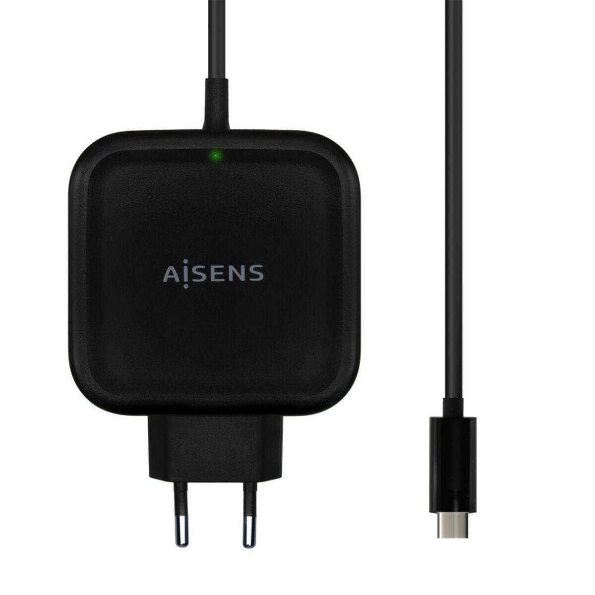Aisens vægoplader USB‑C PD 65 W - Sort (ASCH-1PD65WL-BK)