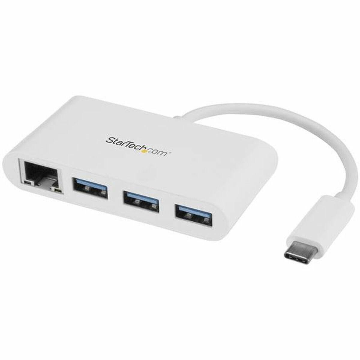 Startech USB-C hub HB30C3A1GEA med 3x USB-A og Gigabit Ethernet